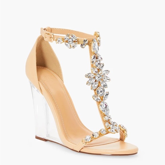 •Constance• Crystal Embellished Wedge Sandal - Picture 4 of 6